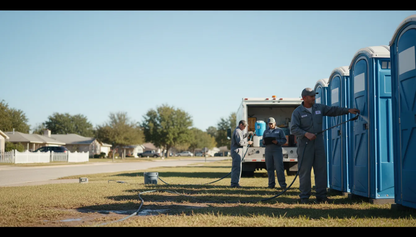 Long-Term Portable Toilet Rental in Earth, TX near me